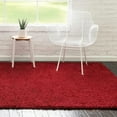 thumbnail image 1 of Unique Loom Everyday Shag Collection Area Rug - Solid (9' x 12' Rectangle Cherry Red), 1 of 5