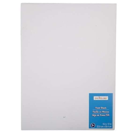 Creatology 9" x 12" White 6mm Thick Foam Sheet - Great for Diagrams, School Projects, Arts & Crafts - Bulk 20 Pack