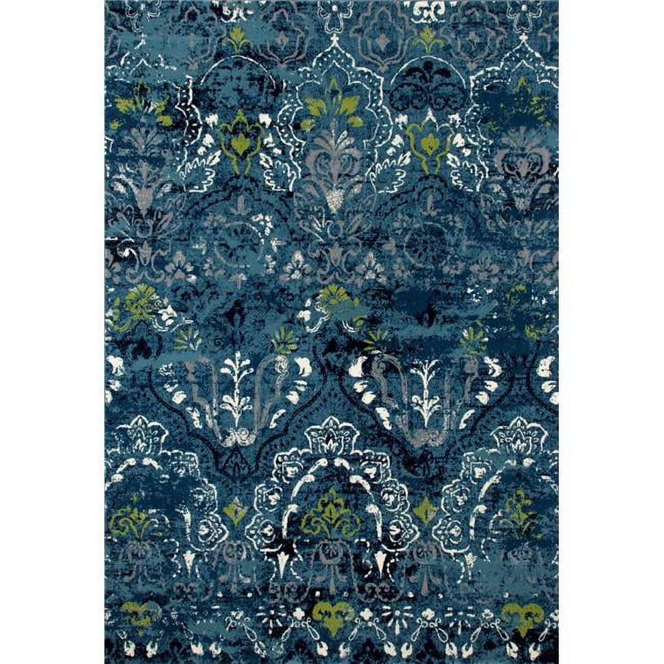 Multicolor High Pile Stain-Resistant Synthetic Area Rug, 9' x 12'