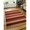 thumbnail image 1 of 9 x 12 ft. Contemporary Hand Knotted Loom Wool Area Rug, Gold & Red, 1 of 1