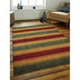 thumbnail image 1 of 9 x 12 ft. Hand Knotted Gabbeh Wool Contemporary Rectangle Area Rug, Green & Gold, 1 of 1