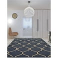 thumbnail image 1 of 9 x 12 ft. Hand Tufted Wool Contemporary Rectangle Area Rug, Blue & Beige, 1 of 1