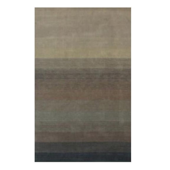 9 x 12 ft. Indigo & Tan Hand Loomed Non Skid Area Rug