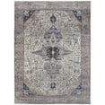 thumbnail image 1 of 9 x 12 ft. Ivory & Blue Oriental Power Loom Distressed Washable Non Skid Rectangle Area Rug, 1 of 1