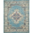 thumbnail image 1 of 9 x 12 ft. Light Blue Floral Power Loomed Rectangle Area Rug, 1 of 1