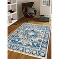 thumbnail image 1 of 9 x 12 ft. Machine Woven Crossweave Polyester Rectangle Oriental Area Rug, Blue, 1 of 1