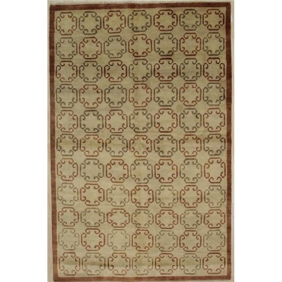 9 x 12 ft. Ningxia Transitional Area Rug - Brown