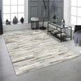 thumbnail image 1 of 9 x 12 ft. Pampas Handmade Gray Stripes Leather Rectangle Area Rug, 1 of 1