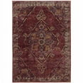 thumbnail image 1 of 9 x 12 ft. Red & Gold Oriental Power Loom Stain Resistant Rectangle Area Rug - Red and Gold - 9 x 12 ft., 1 of 1