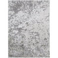 thumbnail image 1 of 9 x 12 ft. Silver Gray & White Abstract Rectangle Area Rug, 1 of 1