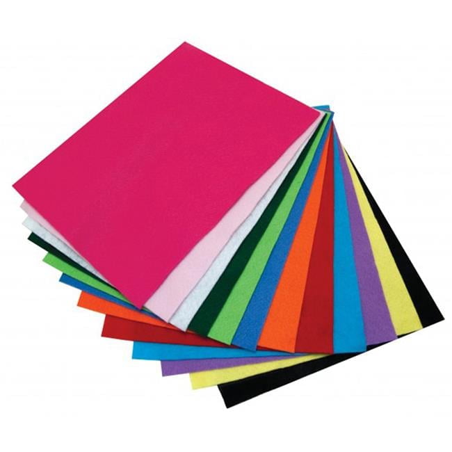 9 x 12 in. Felt 12 Sheets, Assorted - Pack of 3