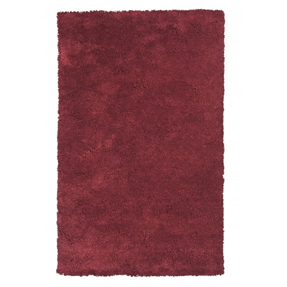9' x 13' Polyester Red Area Rug