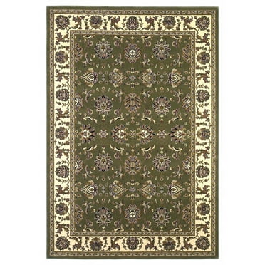 9' x 13'  Polypropylene Green or  Ivory  Area Rug