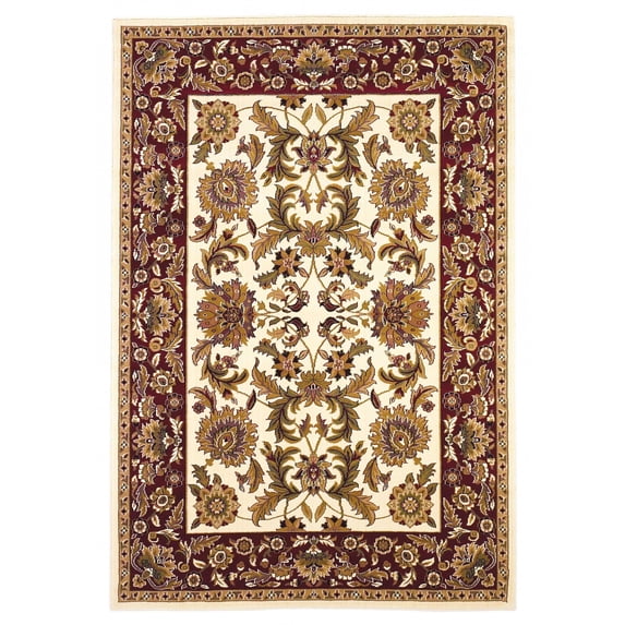 9' x 13' Polypropylene Ivory or Red Area Rug