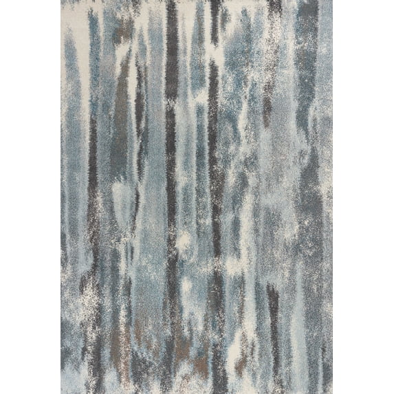 9' x 13' Polypropylene Teal Area Rug
