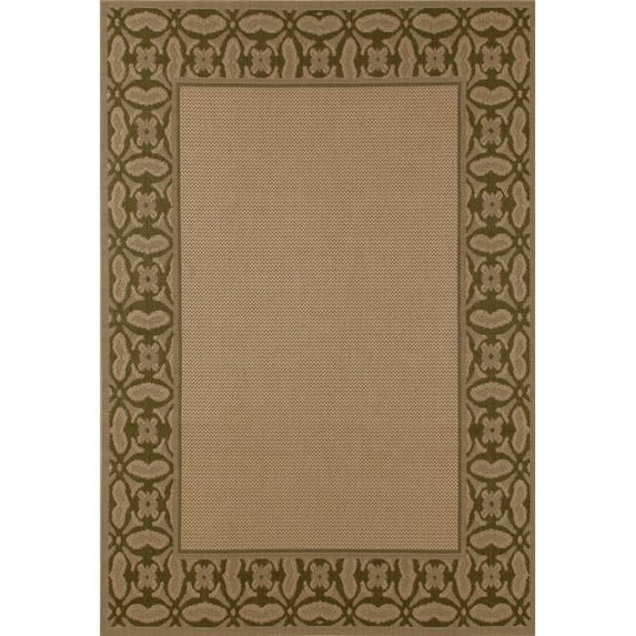 9 x 13 ft. Plymouth Collection Conversing Flat Woven Indoor & Outdoor Area Rug, Beige
