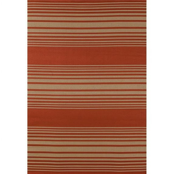 9 x 13 ft. Plymouth Collection Nautical Flat Woven Indoor & Outdoor Area Rug, Red