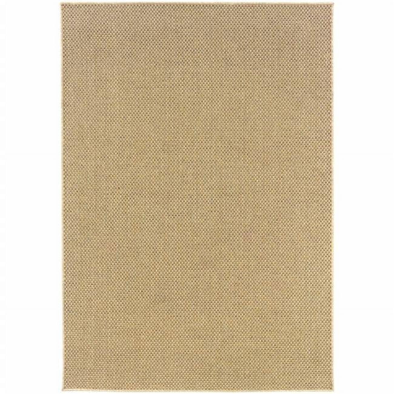 9 x 13 ft. Solid Sand Beige Indoor & Outdoor Area Rug - Sand - 9 x 13 ft.