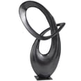 thumbnail image 1 of 9" x 17" Dark Gray Aluminum Metal Abstract Sculpture, by DecMode, 1 of 9