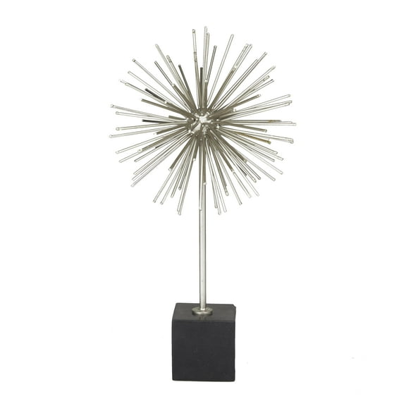CosmoLiving by Cosmopolitan Marble Contemporary Sculpture, Silver, 1-Piece