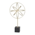 thumbnail image 1 of 9" x 18" Gold Marble Geometric Sculpture with Black Base, by CosmoLiving by Cosmopolitan, 1 of 8