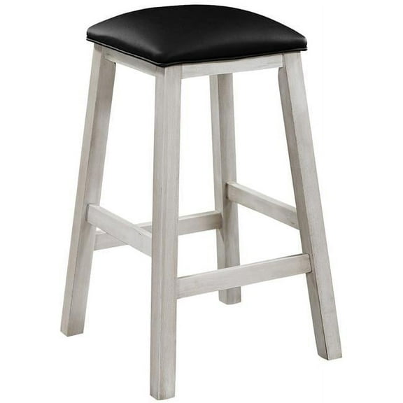9 x 18 x 29 in. Square Backless Barstool, Antique White