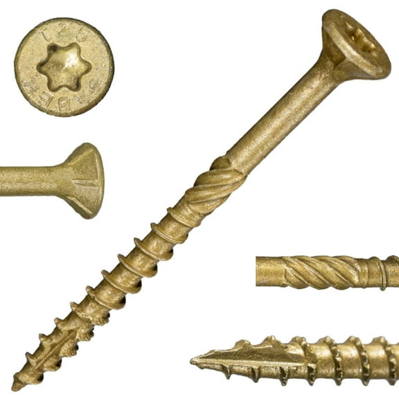 #9 x 2-1/4" Saberdrive Tan XL1500 Coated Exterior Star Drive Multi-Purpose Deck Screws 5 LB, Approx. 565 pieces