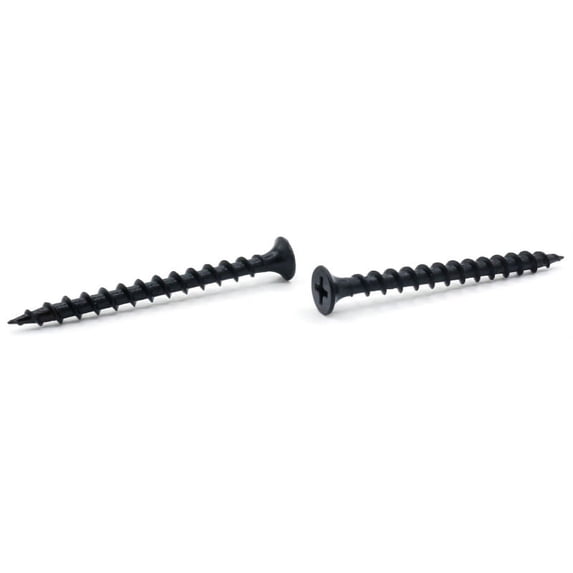 #9 x 2" Coarse Drywall Screws / Phillips / Bugle Head / Steel / Black Phos - 1000 Piece Carton