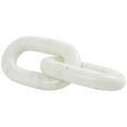 thumbnail image 1 of 9" x 2" White Marble Handmade Geometric 2 Link Chain Sculpture, by DecMode, 1 of 7