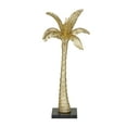 thumbnail image 1 of 9" x 20" Gold Polystone Palm Tree Sculpture, by DecMode, 1 of 8