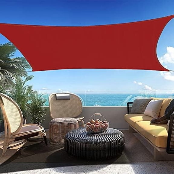 9' x 23' Red Rectangle Sun Shade Sail SSP1212 Canopy Durable Fabric UV Block Awning,We Make Custom Orders$$Garden & Patio