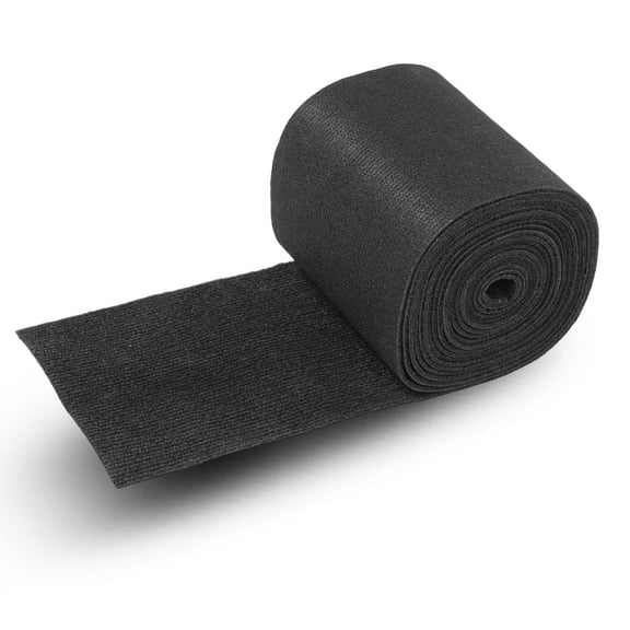 9" x 25' Ribbed Bunk Carpet / Fit For Marine Boat Trailer Runners / Outdoor - Black