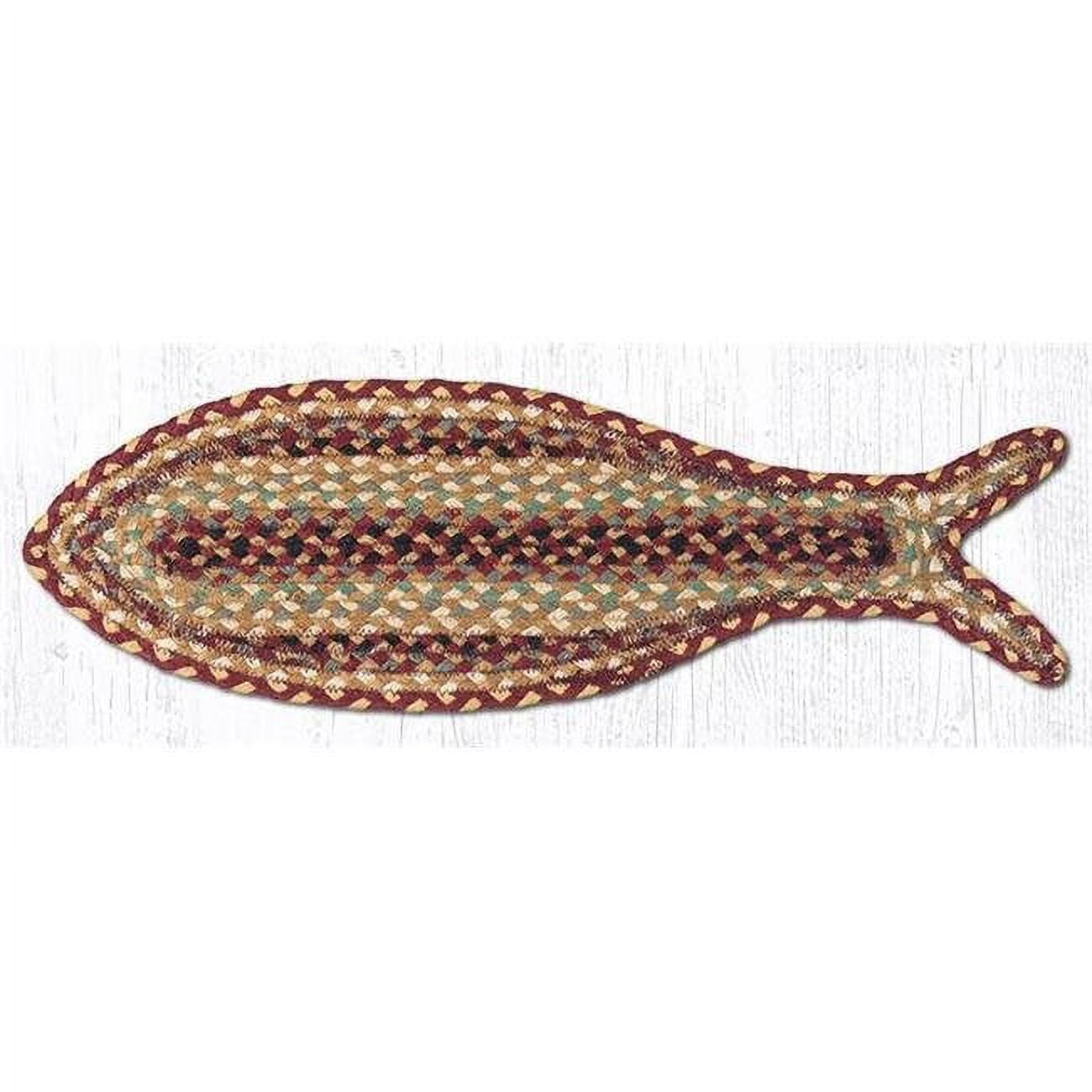 9 x 26 in. Jute Braid Fish Shape Rug