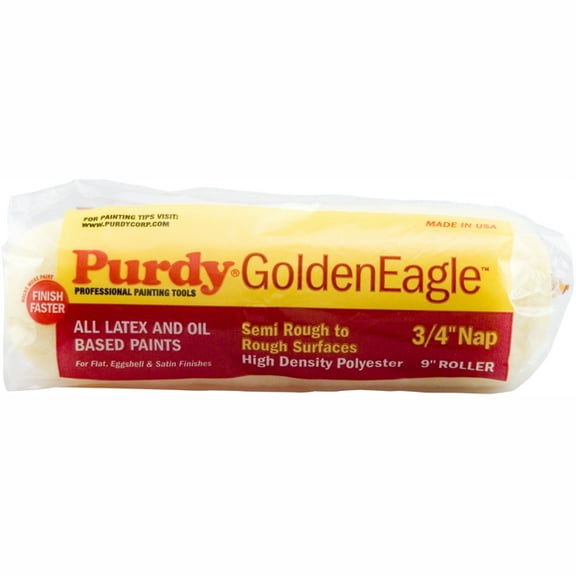 9" x 3/4" Nap Purdy 140608094 Golden Eagle Roller Cover, High Density Polyester
