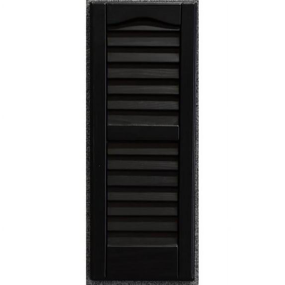 9 x 36 in. Louvered Exterior Decorative Shutters, Paintable