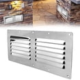 thumbnail image 1 of 9" x 4.5-1/2" Stainless Steel Stamped Louvered Vent Rectangular Air Grill Cover Ventilation Louver, 1 of 8