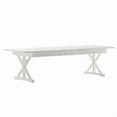 thumbnail image 1 of 9' x 40'' Rectangular Antique Rustic White Solid Pine Folding Farm Dining Table with X Base Design, 1 of 11