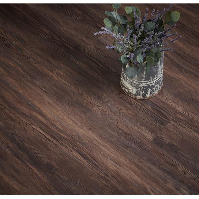 9 x 47.9 in. Flexxfloor Sierra Nevada Vinyl Plank Flooring, Dark Brown