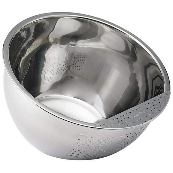 9 x 5 in. Asian Kitchen Utensils Rice Washing Bowl, Stainless Steel