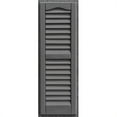 thumbnail image 1 of 9 x 53 in. Louvered Exterior Decorative Shutters, Gray, 1 of 1