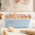 thumbnail image 1 of 9 x 6 Inch Blue Ceramic Bread Loaf Pan, Rectangular Loaf Pan for Bread, 1 of 4