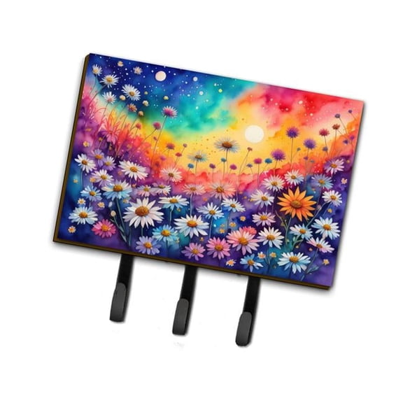 9 x 6 in. Unisex Asters in Color Leash or Key Holder