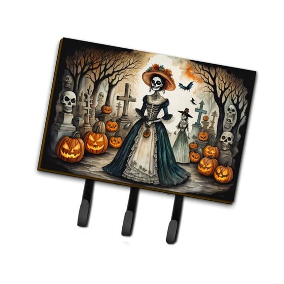 9 x 6 in. Unisex La Catrina Skeleton Spooky Halloween Leash or Key Holder