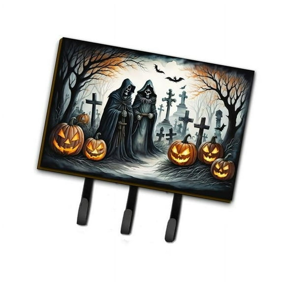 9 x 6 in. Unisex The Grim Reaper Spooky Halloween Leash or Key Holder