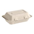 thumbnail image 1 of 9 x 6 inch 2-Compartment Hinged Containers | Tree-Less™ Compostable Molded Fiber, 1 of 2