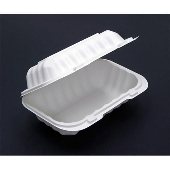 9 x 6 x 3 in. Hoagie Container, White