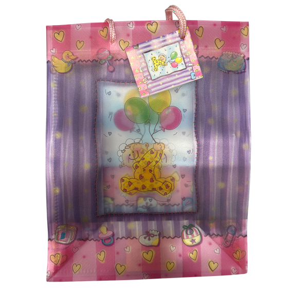 9 in x 7 in Medium Gift Bag, Elegant Floral Design with Braided Handles, Matching Gift Tags, Durable, Stylish, Perfect for Birthdays, Holidays, Weddings, Parties, Any Celebrations