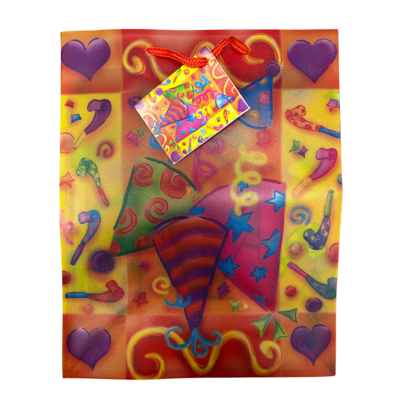 9 in x 7 in Medium Gift Bag, Elegant Floral Design with Braided Handles, Matching Gift Tags, Durable, Stylish, Perfect for Birthdays, Holidays, Weddings, Parties, Any Celebrations