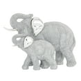 thumbnail image 1 of 9" x 7" Silver Polystone Elephant Sculpture, by DecMode, 1 of 9
