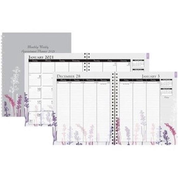 9 x 7 in. Wild Flower Weekly & Monthly Planner